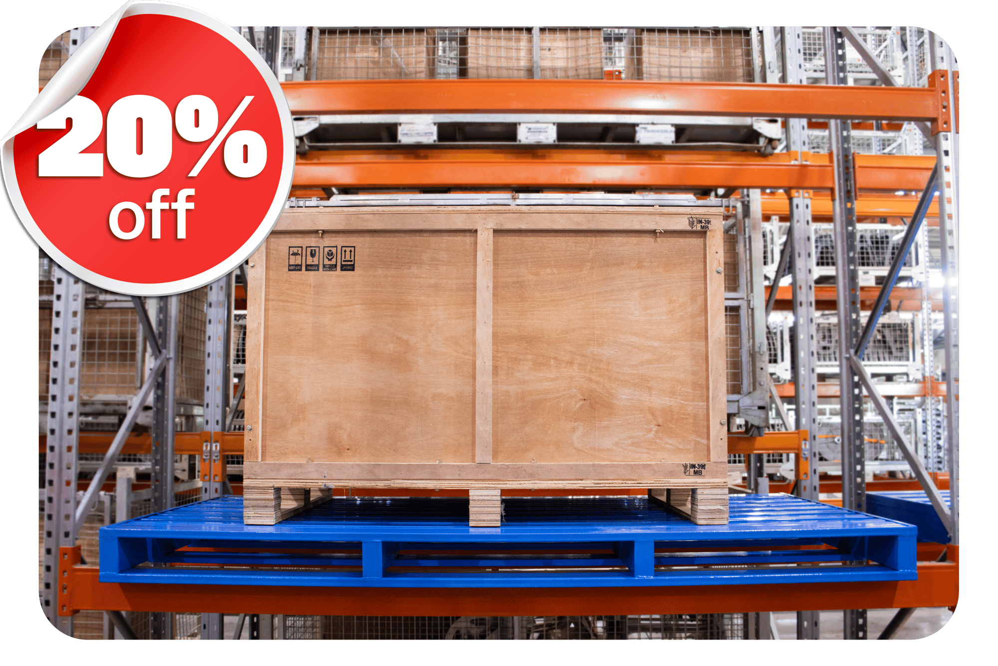 Heavy Duty Steel Pallets w tag